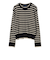 【WEB限定】〈手洗い可能〉ボーダー リブ スリーブ ベーシック ニット