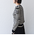 【WEB限定】〈手洗い可能〉ボーダー リブ スリーブ ベーシック ニット
