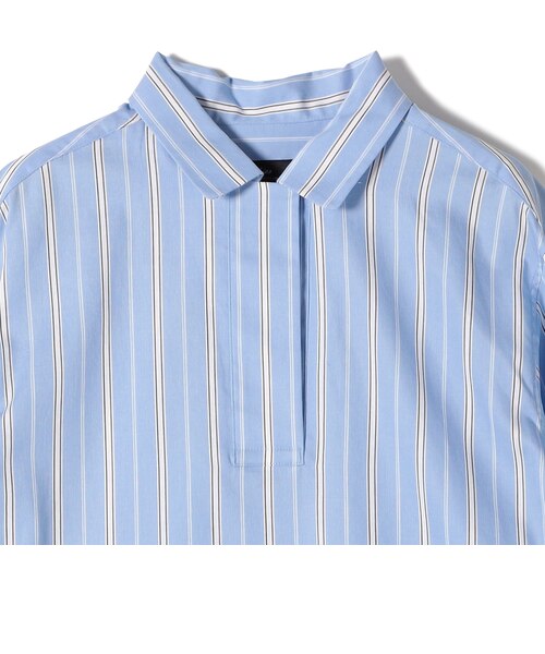 SHIPS Primary Navy Label:〈手洗い可能〉SOMELOS ストライプ シャツ 
