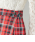チェック プリーツ 巻き スカート