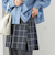 チェック プリーツ 巻き スカート