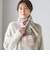 チェック カシミヤ リバーシブル マフラー