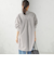 〈手洗い可能〉ストライプ バックタック チュニック シャツ