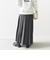 《一部追加予約》SHIPS any: ウーステッド ワイド プリーツ マキシ スカート 2