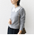 【WEB限定】〈手洗い可能〉布帛 襟付き ニット プルオーバー