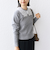 【WEB限定】〈手洗い可能〉布帛 襟付き ニット プルオーバー