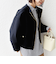 【WEB限定】〈手洗い可能〉 ウールライク ボトル ネック ジップ ブルゾン
