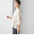 〈手洗い可能〉ストレッチ ジョーゼット 袖 ギャザー ブラウス