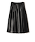 SHIPS Colors:合成皮革 ワイド プリーツ スカート◇