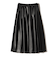SHIPS Colors:合成皮革 ワイド プリーツ スカート◇