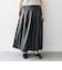 SHIPS Colors:合成皮革 ワイド プリーツ スカート◇