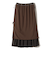 SHIPS Colors:合成皮革 ワイド プリーツ スカート◇