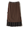 SHIPS Colors:合成皮革 ワイド プリーツ スカート◇
