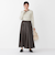 SHIPS Colors:合成皮革 ワイド プリーツ スカート◇