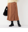 SHIPS Colors:〈手洗い可能〉フェイクスエード（ポリエステル）フレアスカート