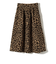 SHIPS Colors:〈手洗い可能〉レオパード ジャカード タック スカート