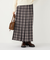 SHIPS Colors:チェック ワイド プリーツ スカート