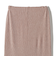 SHIPS Colors:〈手洗い可能〉ポリエステル ベロア プリーツ タイトスカート
