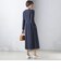 〈手洗い可能〉トリアセテート混 フロント タック ワンピース（セットアップ対応）