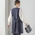 〈手洗い可能〉トリアセテート混 ロング ジレ（セットアップ対応可）