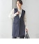 〈手洗い可能〉トリアセテート混 ロング ジレ（セットアップ対応可）