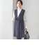 〈手洗い可能〉トリアセテート混 ロング ジレ（セットアップ対応可）