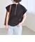 quaranciel:〈洗濯機可能〉ライト ポンチ ハーフジップ フレンチスリーブ TEE