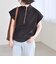 quaranciel:〈洗濯機可能〉ライト ポンチ ハーフジップ フレンチスリーブ TEE
