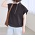 quaranciel:〈洗濯機可能〉ライト ポンチ ハーフジップ フレンチスリーブ TEE