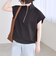 quaranciel:〈洗濯機可能〉ライト ポンチ ハーフジップ フレンチスリーブ TEE