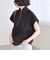 quaranciel:〈洗濯機可能〉ライト ポンチ ハーフジップ フレンチスリーブ TEE
