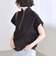 quaranciel:〈洗濯機可能〉ライト ポンチ ハーフジップ フレンチスリーブ TEE