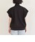 quaranciel:〈洗濯機可能〉ライト ポンチ ハーフジップ フレンチスリーブ TEE