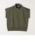 quaranciel:〈洗濯機可能〉ライト ポンチ ハーフジップ フレンチスリーブ TEE