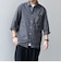 SHIPS any:〈洗濯機可能〉コットン/リネン ７分袖 レギュラー シャツ 25SS◇