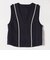 SHIPS any:〈洗濯機可能〉ヨーロピアンフラックス リネン  Vネック コンパクト ベスト