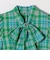 SHIPS any:〈洗濯機可能〉マドラス チェック ボウタイ パフスリーブ ブラウス