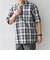 SHIPS any:〈洗濯機可能〉コットン/リネン チェック オープンカラー プルオーバー シャツ◇