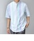 SHIPS any: BEZ TEXTILE マルチカラー ストライプ/ソリッド バンドカラー プルオーバー シャツ◇