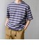 【SHIPS any別注】sports wear: レトロ カラー ボーダー Tシャツ◇