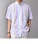 SHIPS any: BEZ TEXTILE マルチカラー ストライプ/ソリッド ボタンダウン ショートスリーブ シャツ◇
