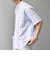 SHIPS any: BEZ TEXTILE マルチカラー ストライプ/ソリッド ボタンダウン ショートスリーブ シャツ◇