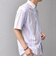 SHIPS any: BEZ TEXTILE マルチカラー ストライプ/ソリッド ボタンダウン ショートスリーブ シャツ◇