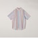 SHIPS any: BEZ TEXTILE マルチカラー ストライプ/ソリッド ボタンダウン ショートスリーブ シャツ◇