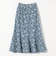 quaranciel:〈洗濯機可能〉フラワー プリント マーメイド ロング スカート