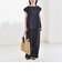 quaranciel:〈洗濯機可能〉ミニサッカー タックギャザー フレンチスリーブ ブラウス