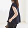quaranciel:〈洗濯機可能〉ミニサッカー タックギャザー フレンチスリーブ ブラウス