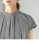 〈手洗い可能〉タック タイ フレンチ スリーブ ブラウス