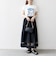 SHIPS any:〈手洗い可能〉ロープ デザイン ギャザー フレア スカート