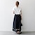 SHIPS any:〈手洗い可能〉ロープ デザイン ギャザー フレア スカート